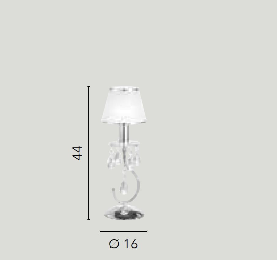 Lume struttura metallo cromo cristalli K9 paralume polivinilico glitter floreale 1XE14 non incl. BOEME Lume struttura metallo cromo cristalli K9 paralume polivinilico glitter floreale 1XE14 non incl. BOEME